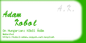adam kobol business card